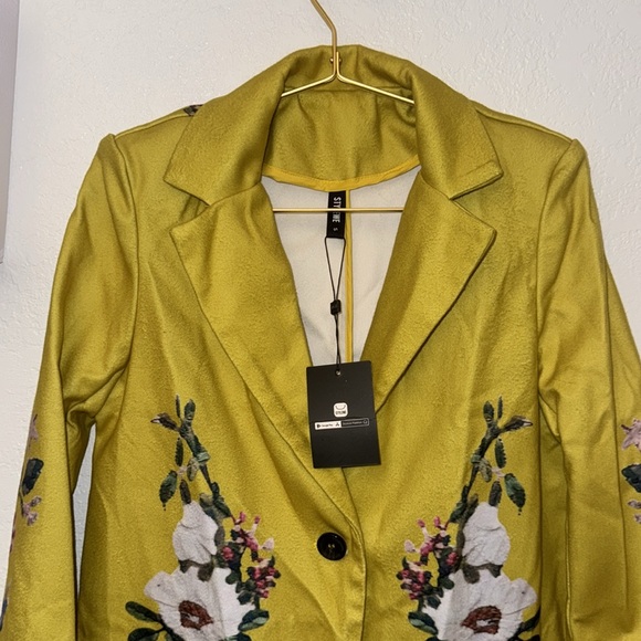 STYPEWE YELLOW FLORAL COAT - Picture 6 of 9
